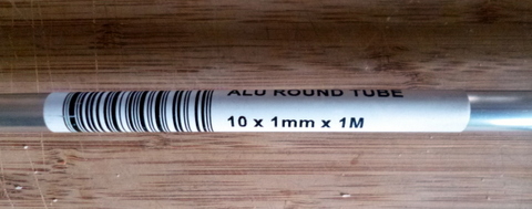 The aluminium tube I used to the sigthing tube