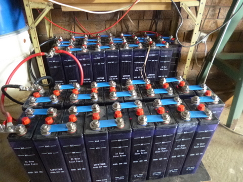 Our new banks of nickel iron batteries