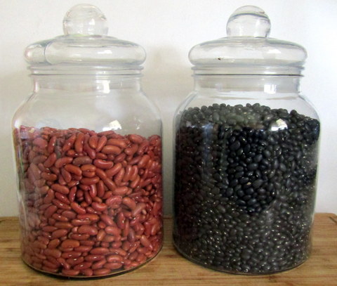 Dry beans bought bulk into our own containers