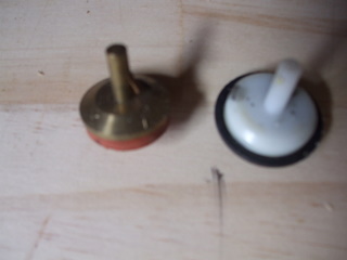 Brass and nylon washer stems