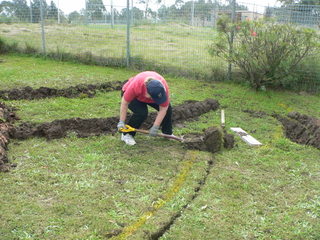 Swale Digging Fish Scale Swales and Fruit Trees
