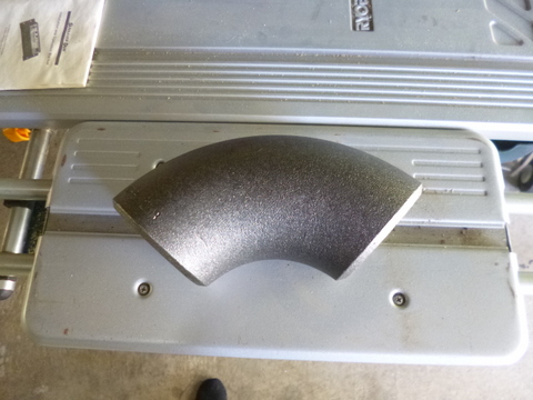 Black steel 90 degree elbow (90mm)