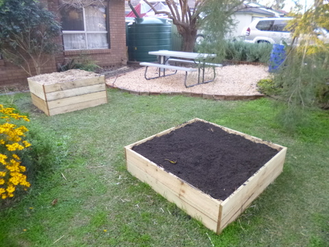 The compost topping is on, ready to sow