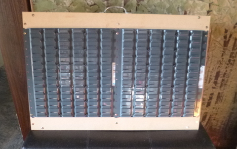 Backing plates attached