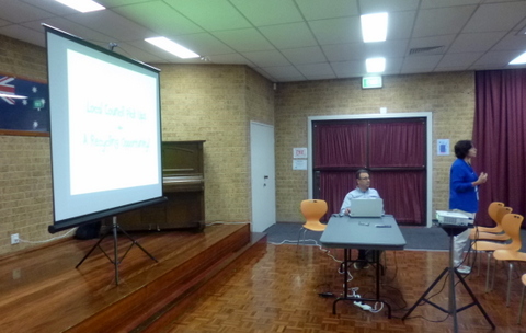 We bring the screen, projector and computer to make presenting easier