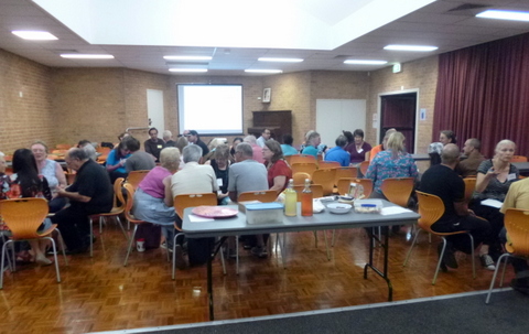 Group discussion at the April meeting