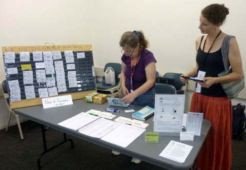 Linda doing her thing as Membership Secretary & signing everyone in