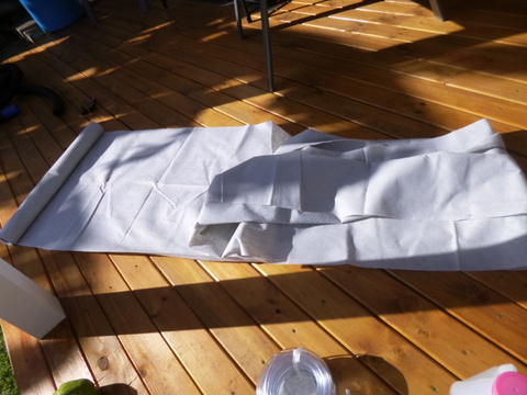 Drain Matting rolled out