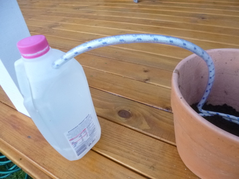 Fitting the wick in the pot