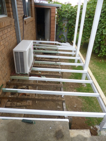 New and old flooring supports