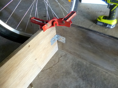 Using a picture frame vise to hold the joint steady