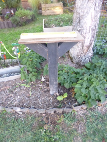 Supports and top post in place