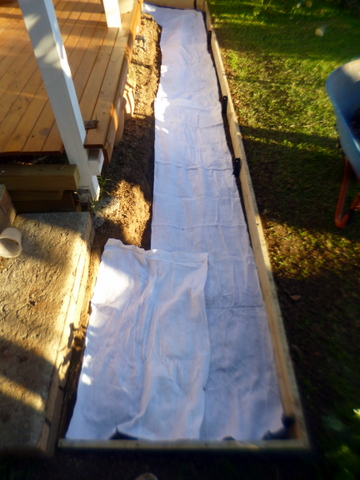 Drain matting in place