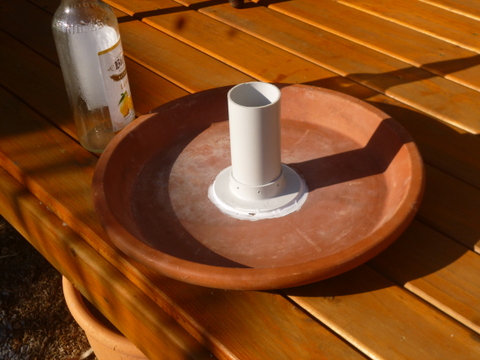 Flange and tube installed