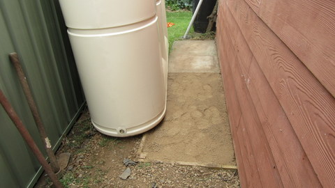 Bed prepared, moving tank over onto it