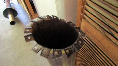 Tabs cut, bent and drilled