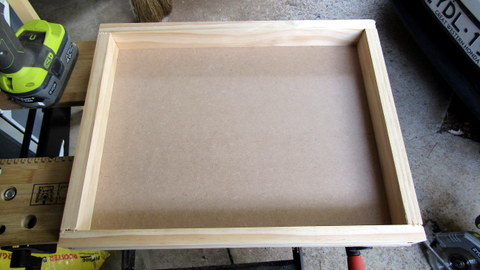 Basic tray and frame from the top