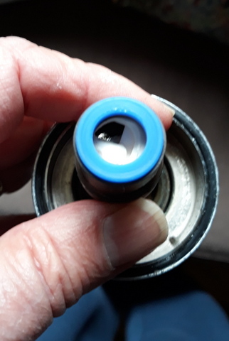 The plate has been turned, turning on the water supply