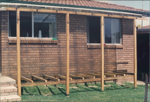 Building the original deck Building the original deck