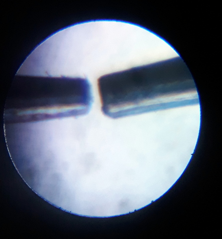 LHS as is, RHS after 'sharpening'