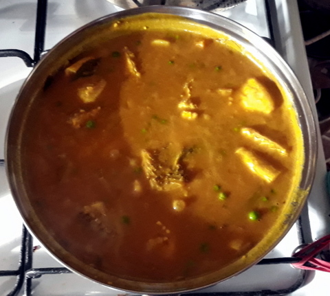 Finished Sauce plus fish & veg