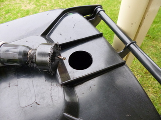 The hole in the top for the rainwater inlet