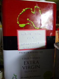 I collected the oil until I had enough for a batch of soap