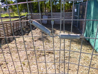 Spring gate fasteners