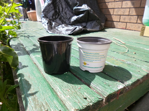 100mm pots - new and recycled