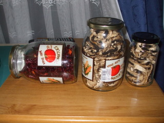 Solar Dried Mushrooms and Capsicums