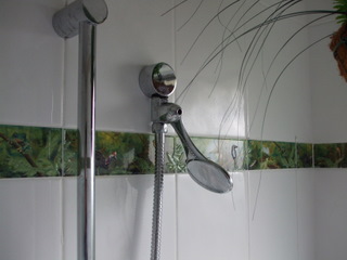 A water valve can help reduce water usage in the shower