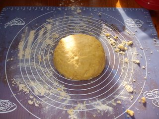 The ball of kneaded dough The ball of kneaded dough