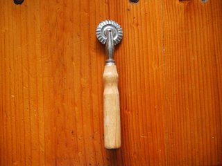 The zigzag ravioli cutting wheel The zigzag ravioli cutting wheel