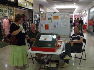 Talking with one of the visitors