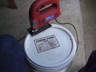 Cutting out the top using the jig saw